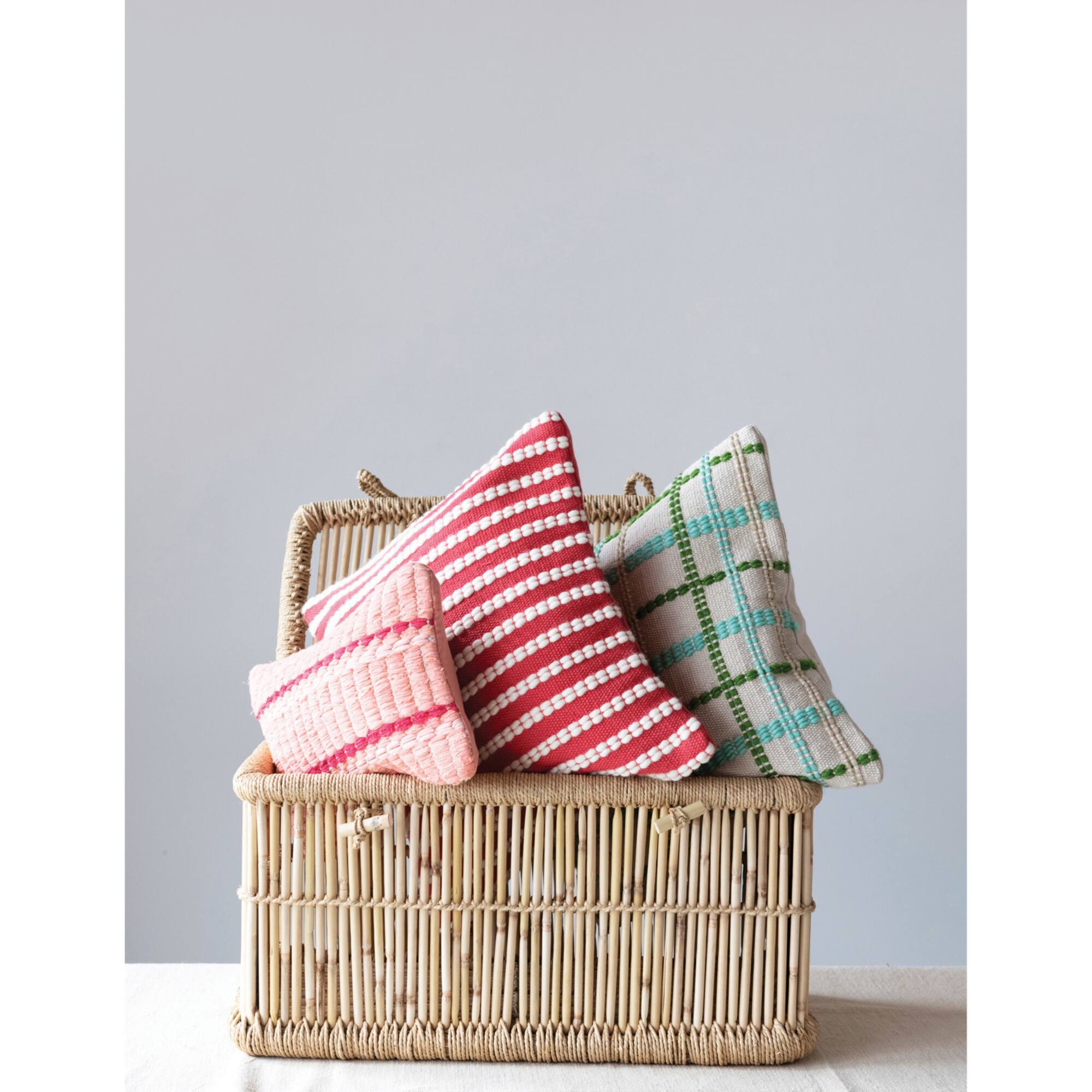 Hello Honey® 18" x 18" Square Woven Cotton & Wool Pillow